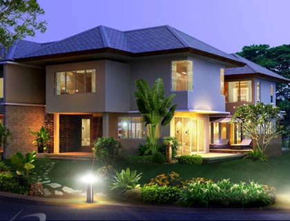 Sân vườn và sự kết hợp các vật liệu truyền thống, hiện đại