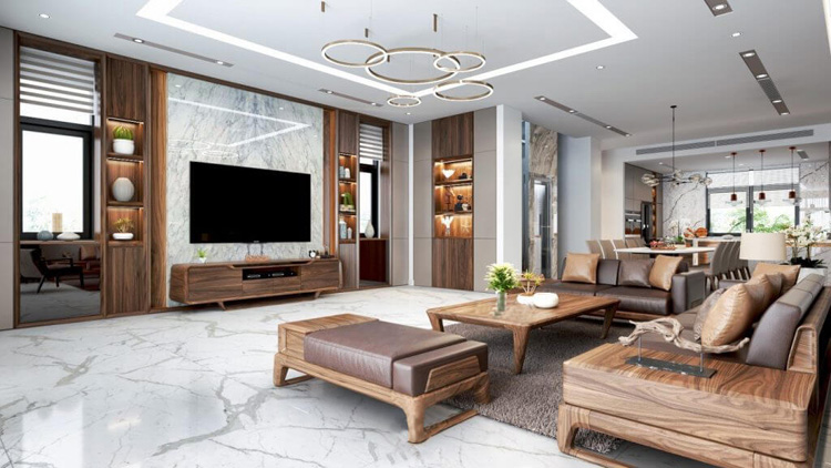 Nội thất được làm từ gỗ óc chó có độ bền cao