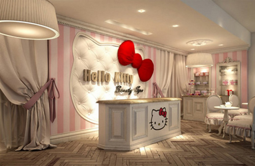 Hồng Kitty dễ thương cho phòng bé