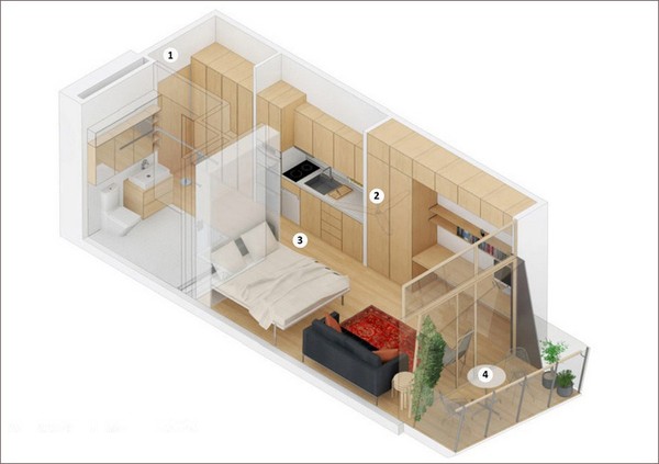 Những thiết kế hoàn hảo cho căn hộ có diện tích khiêm tốn
