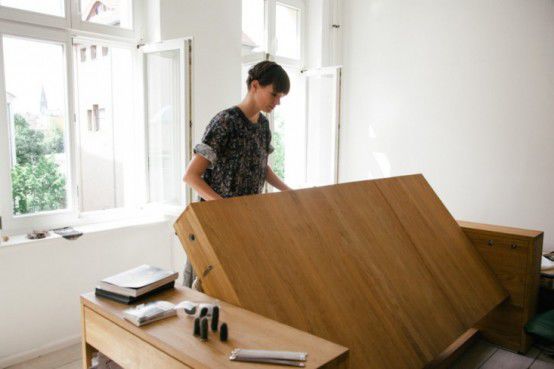 Thiết kế giường đa năng độc đáo cho nhà chật